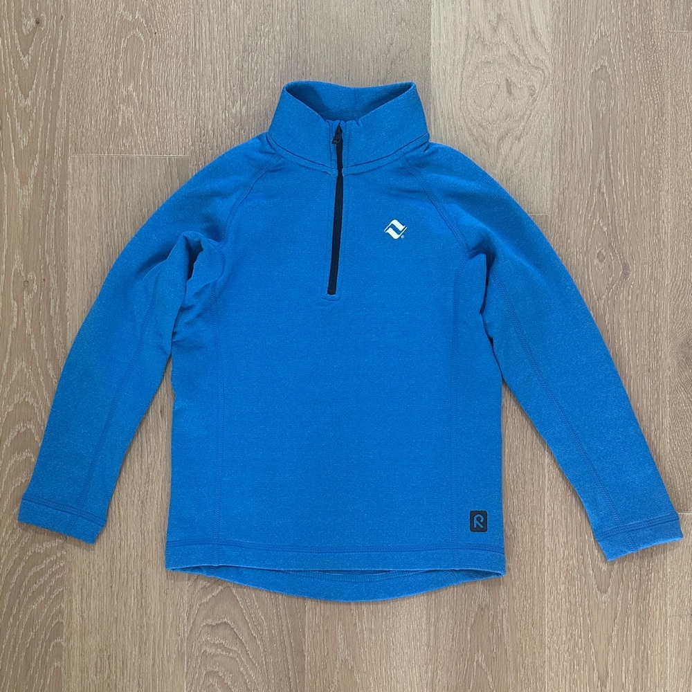 Kid’s Reima Vail Logo Blue 1/4 Zip Pullover - Size 8